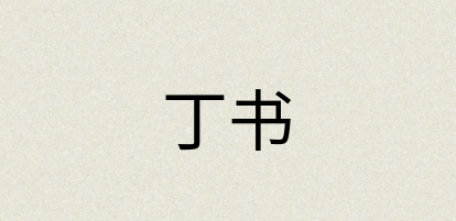 汉语词典：丁书