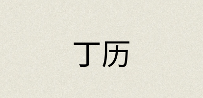 汉语词典：丁历