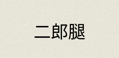 汉语词典：二郎腿