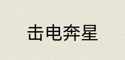 汉语词典：击电奔星