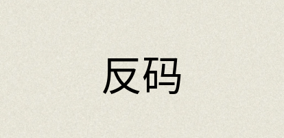 汉语词典：反码