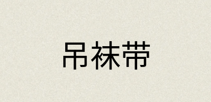 汉语词典：吊袜带