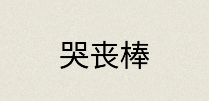 汉语词典：哭丧棒