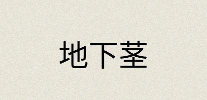 汉语词典：地下茎