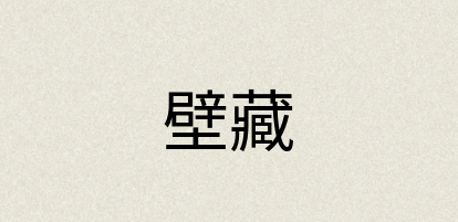 汉语词典：壁藏