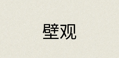 汉语词典：壁观