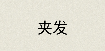 汉语词典：夹发