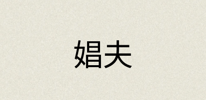 汉语词典：娼夫
