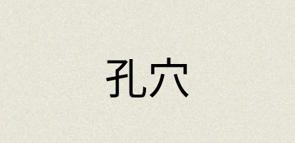 汉语词典：孔穴