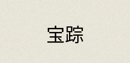 汉语词典：宝踪