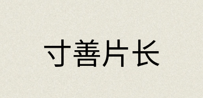 汉语词典：寸善片长