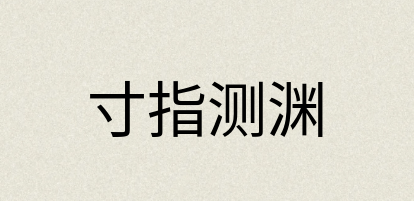 汉语词典：寸指测渊