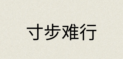 汉语词典：寸步难行