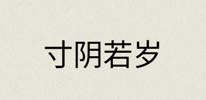 汉语词典：寸阴若岁