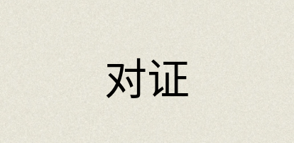 汉语词典：对证