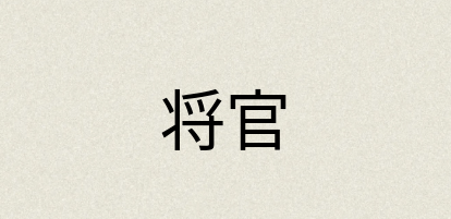 汉语词典：将官