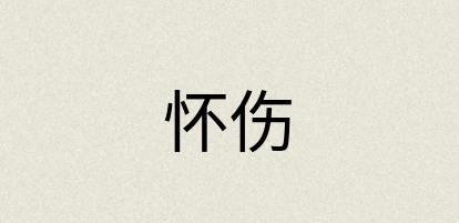 汉语词典：怀伤