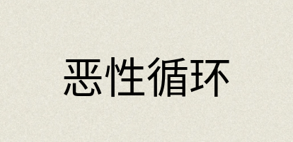 汉语词典：恶性循环