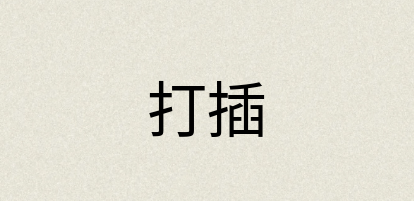 汉语词典：打插