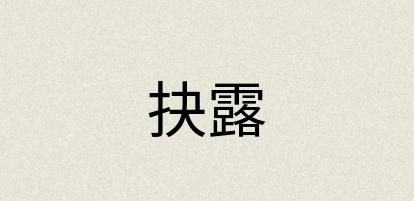 汉语词典：抉露