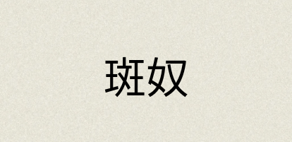 汉语词典：斑奴