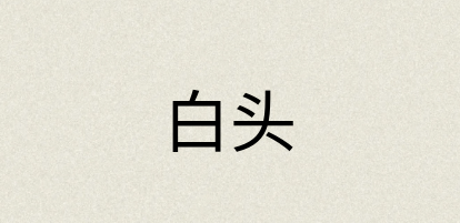 汉语词典：白头