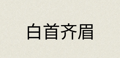 汉语词典：白首齐眉
