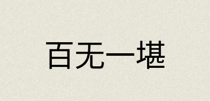 汉语词典：百无一堪