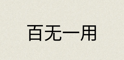 汉语词典：百无一用