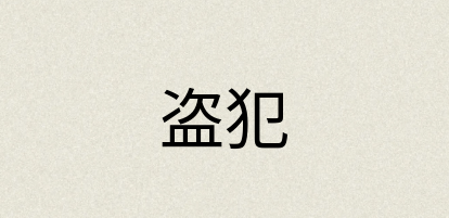 汉语词典：盗犯