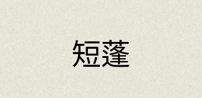 汉语词典：短蓬