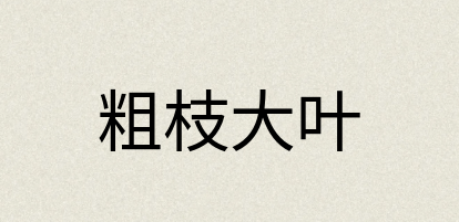 汉语词典：粗枝大叶