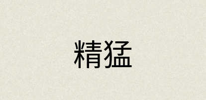 汉语词典：精猛