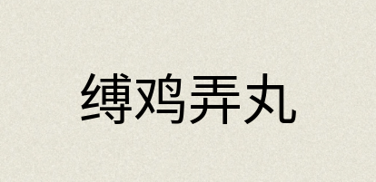 汉语词典：缚鸡弄丸