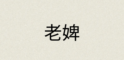 汉语词典：老婢