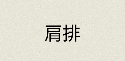 汉语词典：肩排