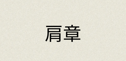 汉语词典：肩章