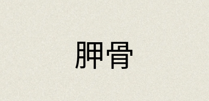 汉语词典：胛骨