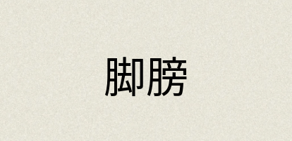 汉语词典：脚膀