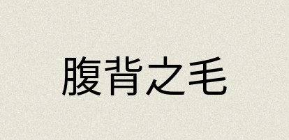 汉语词典：腹背之毛