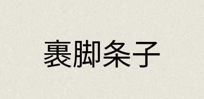 汉语词典：裹脚条子