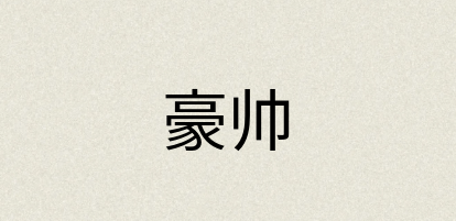 汉语词典：豪帅