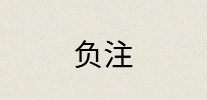 汉语词典：负注