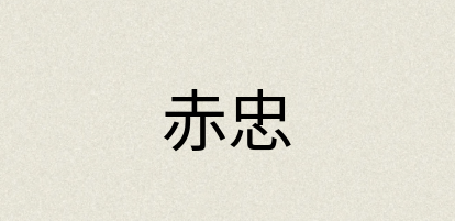 汉语词典：赤忠