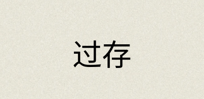 汉语词典：过存