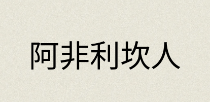 汉语词典：阿非利坎人