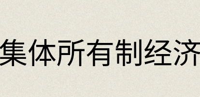 汉语词典：集体所有制经济