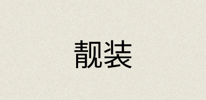 汉语词典：靓装