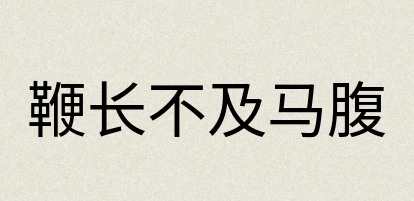 汉语词典：鞭长不及马腹