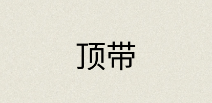 汉语词典：顶带